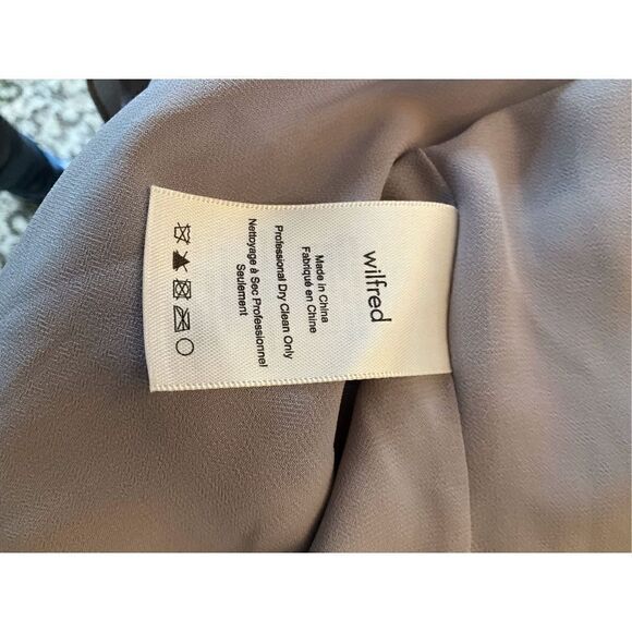 Wilfred Aritzia Sabine Minidress,Small. Grey. Faux wrap. Excellent condition. - Picture 7 of 10